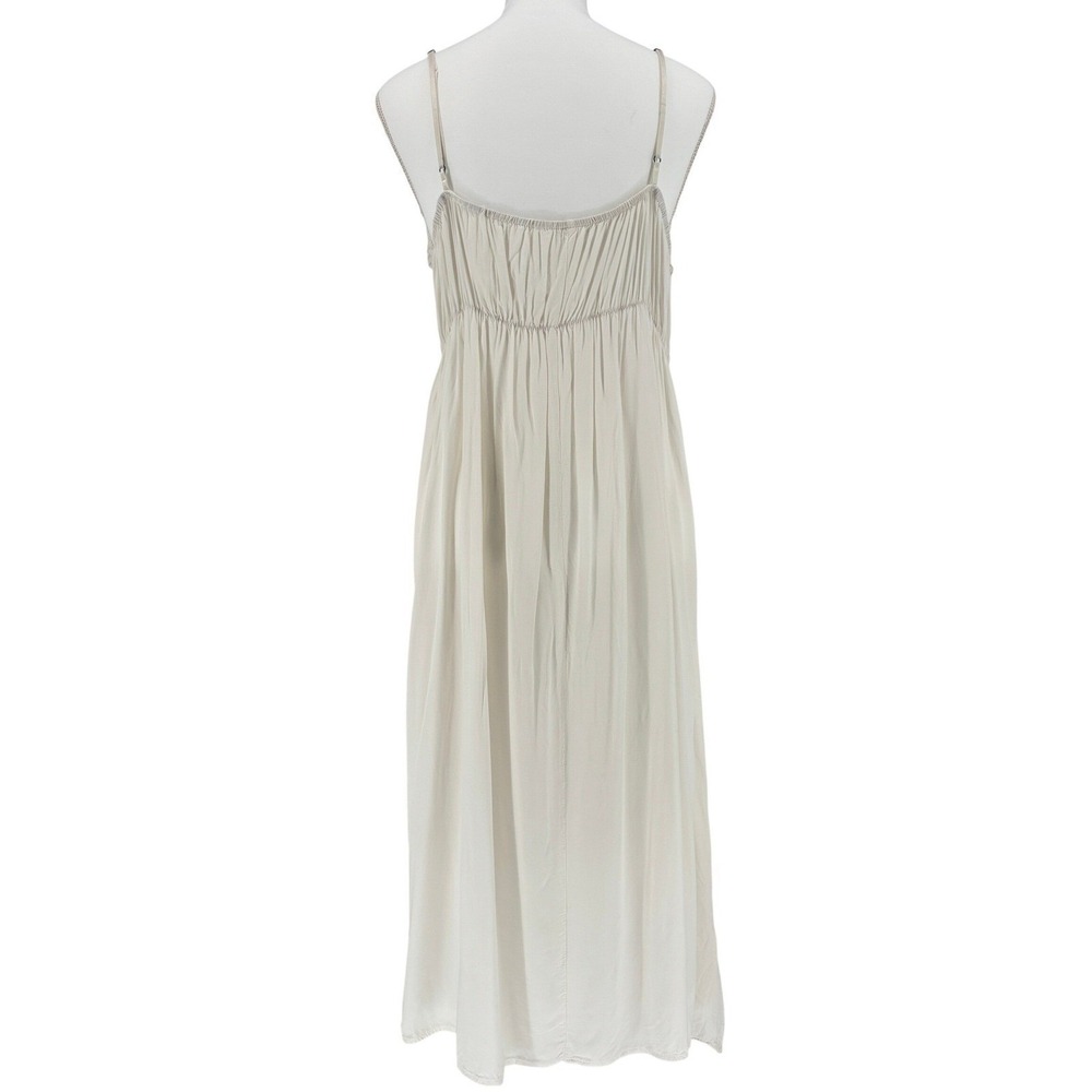 Whimsical Butterfly 3D Embroidered Hi-Low Slip Dress Ivory XL Boho Cottage Fairy - Picture 3 of 16